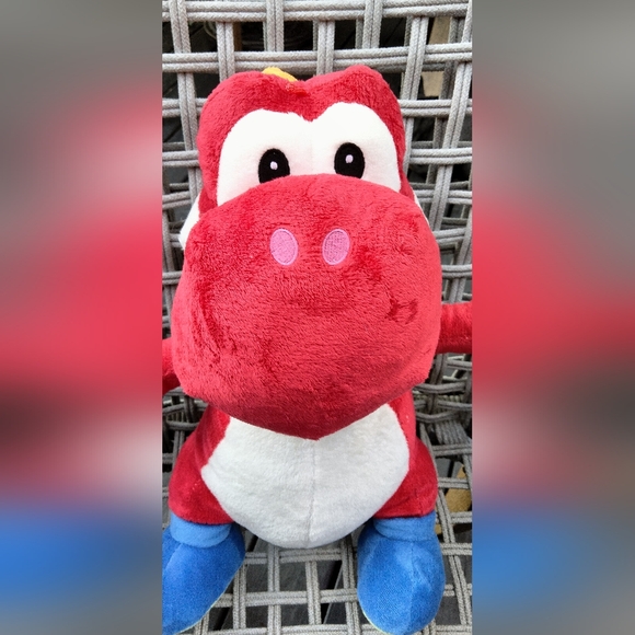 Super Mario Plush Red Yoshi Stuffed Animal - Picture 2 of 5